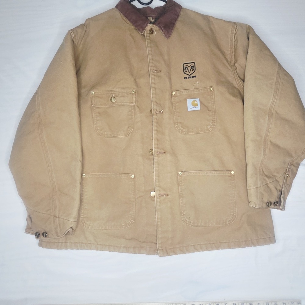 Carhartt Blanket Lined CO1 BRN‎ Brown Chore Barn Coat 50 REG USA